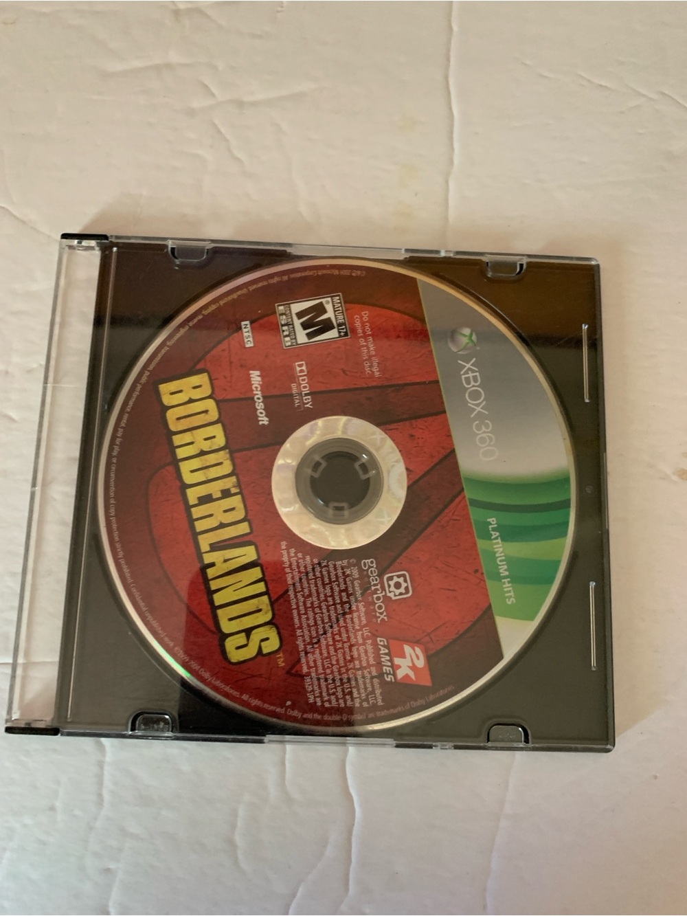 Microsoft Xbox 360 Borderlands Disc